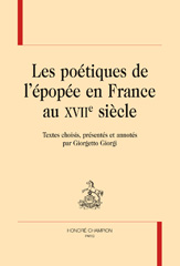 eBook, Les poétiques de l'épopée en France au XVIIe siècle, Honoré Champion