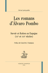 eBook, Les romans d'Álvaro Pombo, Lenquette Anne, Honoré Champion