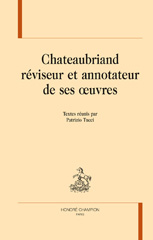 E-book, Chateaubriand réviseur et annotateur de ses oeuvres, Honoré Champion