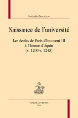 E-book, Naissance de l'université, Gorochov Nathalie, Honoré Champion