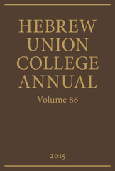 eBook, Hebrew Union College Annual, ISD