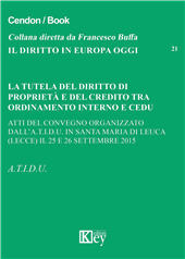 E-book, La tutela del diritto di proprietà e del credito tra ordinamento interno e CEDU : atti del convegno organizzato dall'ATIDU in Santa Maria di Leuca (Lecce) il 25 e 26 settembre 2015, Key