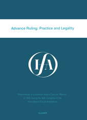 E-book, Advance Ruling : Practice and Legality, Association, International Fiscal, Kluwer Law International
