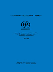 E-book, IFA : Environmental Taxes And Charges, Association, International Fiscal, Kluwer Law International