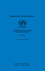 eBook, IFA : Presumptive Income Taxation, Kluwer Law International