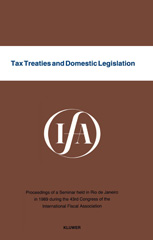 E-book, Tax Treaties and Domestic Legislation, Kluwer Law International