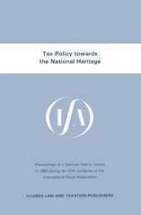 E-book, Tax Policy towards the National Heritage, Kluwer Law International