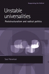 E-book, Unstable universalities : Poststructuralism and radical politics, Manchester University Press