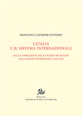 E-book, L'Italia e il sistema internazionale : dalla formazione del governo Mussolini alla grande depressione (1922-1929), Edizioni di storia e letteratura