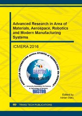 eBook, Advanced Research in Area of Materials, Aerospace, Robotics and Modern Manufacturing Systems, Trans Tech Publications Ltd