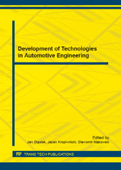 E-book, Development of Technologies in Automotive Engineering, Trans Tech Publications Ltd