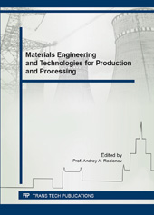 E-book, Materials Engineering and Technologies for Production and Processing, Trans Tech Publications Ltd