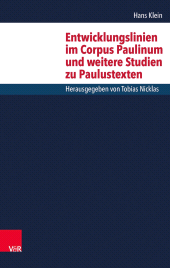 E-book, Entwicklungslinien im Corpus Paulinum und weitere Studien zu Paulustexten, Vandenhoeck & Ruprecht