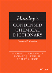 E-book, Hawley's Condensed Chemical Dictionary, John Wiley & Sons