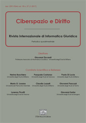 Fascicolo, Ciberspazio e diritto : rivista internazionale di informatica giuridica : 18, 1, 2017, Enrico Mucchi Editore
