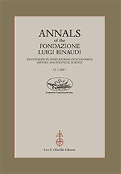 Rivista, Annals of the Fondazione Luigi Einaudi : an Interdisciplinary Journal of Economics, History and Political Science, L.S. Olschki