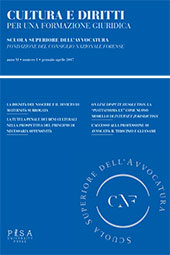 Fascicolo, Cultura e diritti : per una formazione giuridica : VI, 1, 2017, Pisa University Press