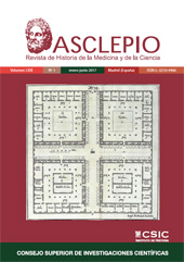 Fascicolo, Asclepio : revista de historia de la medicina y de la ciencia : LXIX, 1, 2017, CSIC, Consejo Superior de Investigaciones Científicas