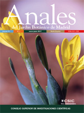 Heft, Anales del Jardín Botánico de Madrid : 74, 1, 2017, CSIC, Consejo Superior de Investigaciones Científicas