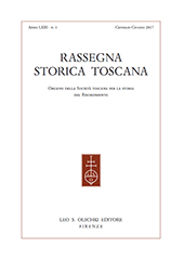 Fascicolo, Rassegna storica toscana : LXIII, 1, 2017, L.S. Olschki