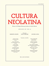 Fascículo, Cultura neolatina : LXXVII, 1/2, 2017, Enrico Mucchi Editore