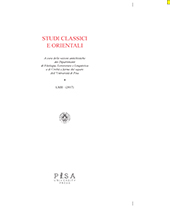 Artikel, Ne saevi, magna sacerdos : l'ethos della Sibilla virgiliana, Pisa University Press