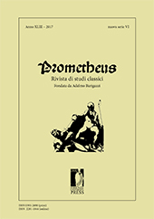 Fascículo, Prometheus : rivista di studi classici : XLIII, 2017, Firenze University Press