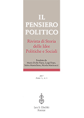 Fascicolo, Il pensiero politico : rivista di storia delle idee politiche e sociali : L, 1, 2017, L.S. Olschki