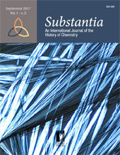 Heft, Substantia : an International Journal of the History of Chemistry : 1, 2, 2017, Firenze University Press