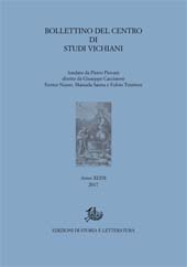 Fascículo, Bollettino del Centro di studi vichiani : XLVII, 2017, Edizioni di storia e letteratura