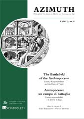 Artículo, Protentional Finitude and Infinitude in the Anthropocene, Edizioni di storia e letteratura