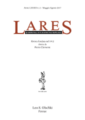 Fascículo, Lares : rivista quadrimestrale di studi demo-etno-antropologici : LXXXIII, 2, 2017, L.S. Olschki