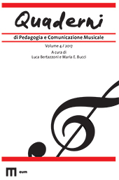 Fascicolo, Quaderni di Pedagogia e Comunicazione Musicale : 4, 2017, EUM-Edizioni Università di Macerata
