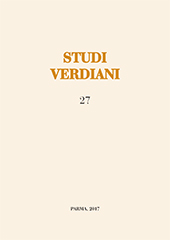 Heft, Studi Verdiani : 27, 2017, Istituto nazionale di studi verdiani