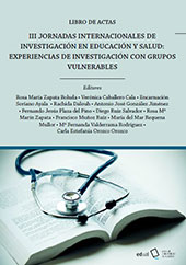 eBook, III Jornadas Internacionales de investigación en educación y salud : experiencia de investigación con grupos vulnerables, Universidad de Almería