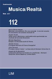 Issue, Musica/Realtà : 112, 1, 2017, Libreria musicale italiana