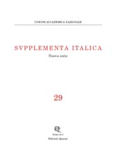 Fascicule, Supplementa italica : nuova serie : 29, 2017, Edizioni Quasar