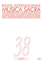 Fascicolo, Rivista internazionale di musica sacra : XXXVIII, 1/2, 2017, Libreria musicale italiana