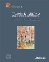 E-book, Italiani di Milano : studi in onore di Silvia Morgana, Ledizioni