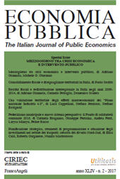 Artículo, Residui fiscali, bilancio pubblico e politiche regionali, Franco Angeli