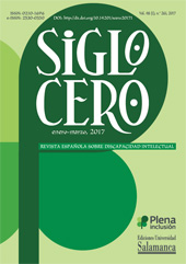 Fascicolo, Siglo Cero : Revista Española sobre Discapacidad Intelectual : 48, 1, 2017, Ediciones Universidad de Salamanca