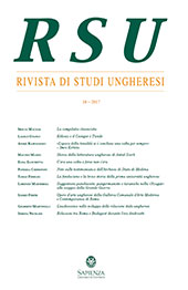Fascicolo, Rivista di studi ungheresi : XVI, 2017, CSA - Casa Editrice Università La Sapienza