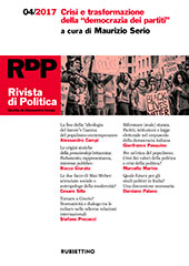 Articolo, Il rapporto tra cittadini, partiti ed istituzioni e la questione elettorale italiana, Rubbettino