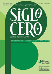 Fascicolo, Siglo Cero : Revista Española sobre Discapacidad Intelectual : 48, 4, 2017, Ediciones Universidad de Salamanca