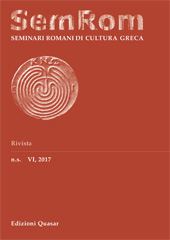 Fascicolo, Seminari romani di cultura greca : n.s. VI, 2017, Edizioni Quasar