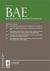 Heft, Bio-based and Applied Economics : 6, 3, 2017, Firenze University Press