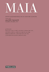 Fascicolo, Maia : rivista di letterature classiche : LXIX, 3, 2017, Editrice Morcelliana