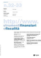 Fascicule, Strumenti finanziari e fiscalità : 32/33, 5/6, 2017, Egea
