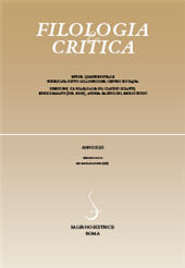 Fascicolo, Filologia e critica : 2, 2017, Salerno