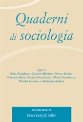 Fascicule, Quaderni di sociologia : 75, 3, 2017, Rosenberg & Sellier